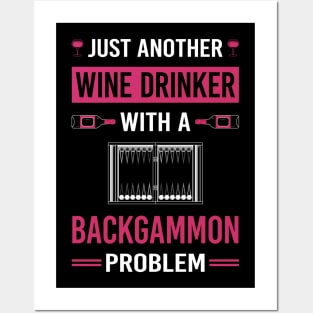 Wine Drinker Backgammon Posters and Art